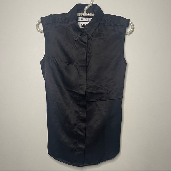Maison Martin Margiela Tops - MM6 Maison Martin Margiela Satin Sleeveless Blouse